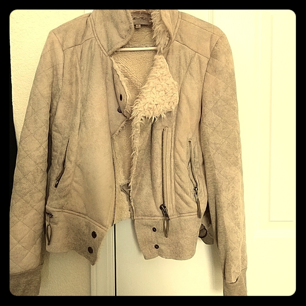 Miss me fur motor jacket